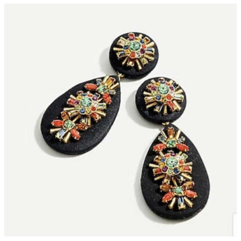 NWT J. Crew luxury party Embellished Statement Drop Earrings